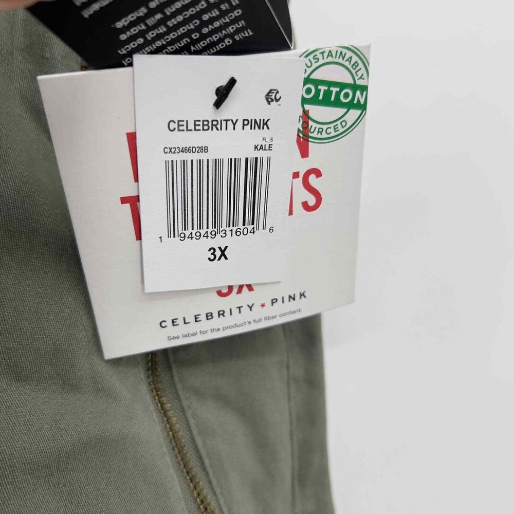 Celebrity Pink Trendy Plus Size Zip-Pocket Pull-On Pants Kale Green Size 3X NWT - Picture 4 of 7